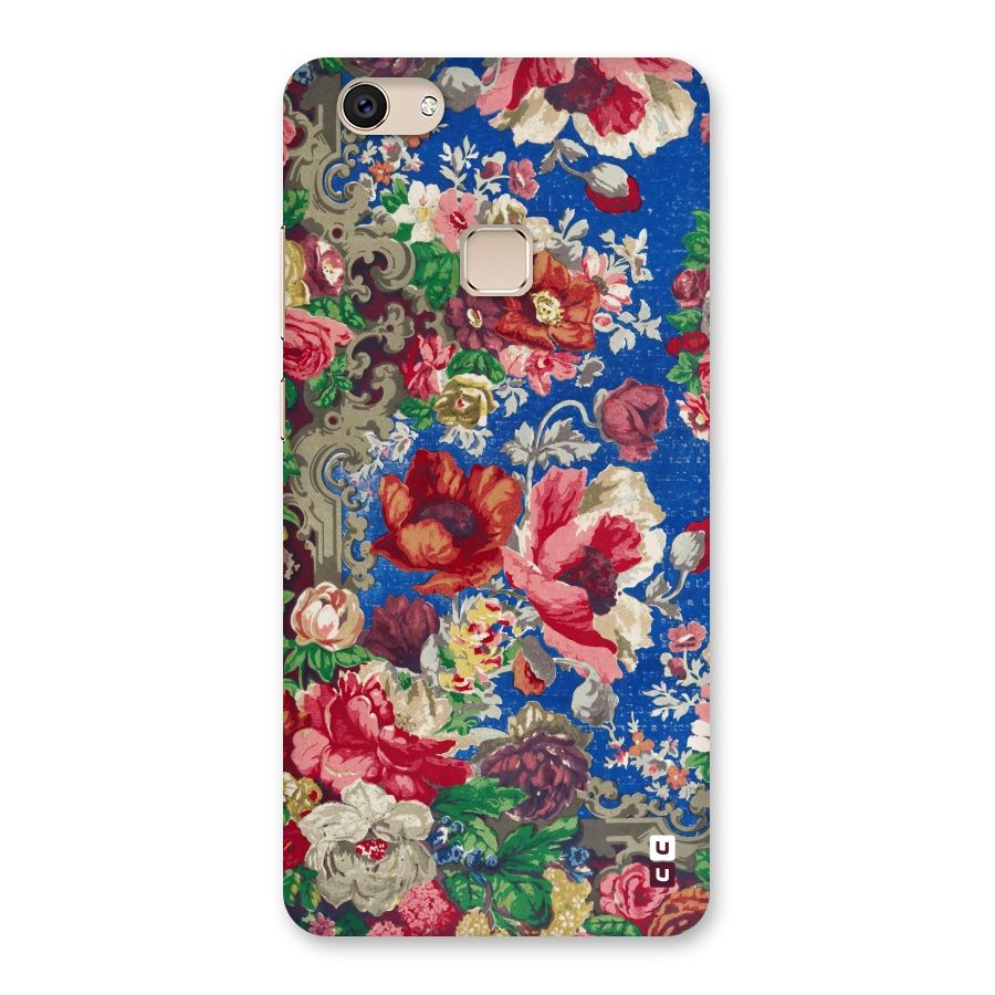 Block Printed Flowers Back Case for Vivo V7