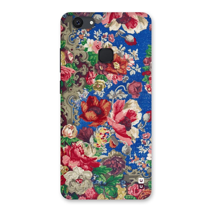 Block Printed Flowers Back Case for Vivo V7 Plus