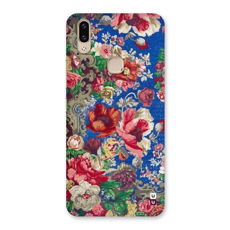 Block Printed Flowers Back Case for Vivo V9 Youth