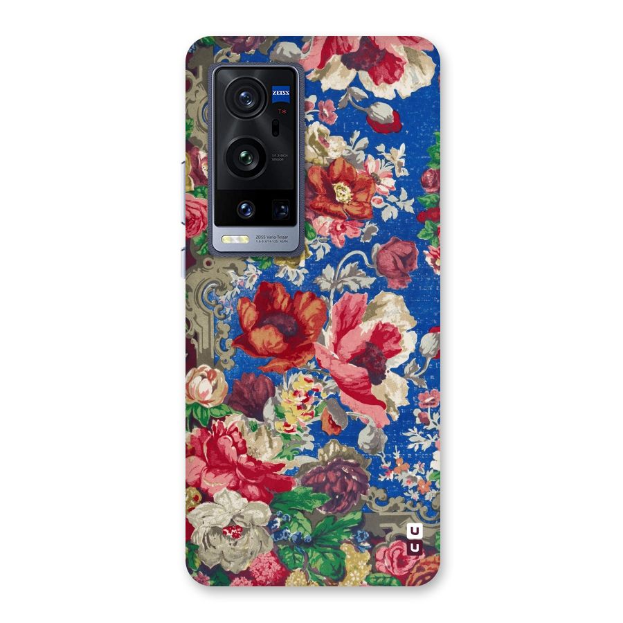 Block Printed Flowers Back Case for Vivo X60 Pro Plus