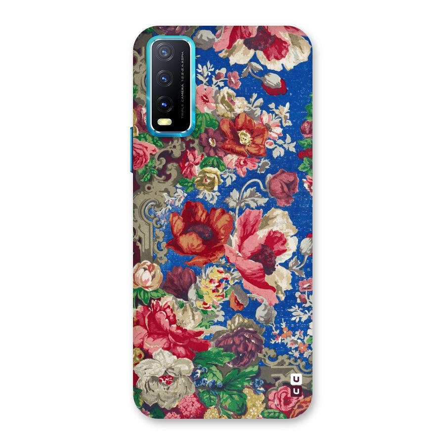 Block Printed Flowers Back Case for Vivo Y20