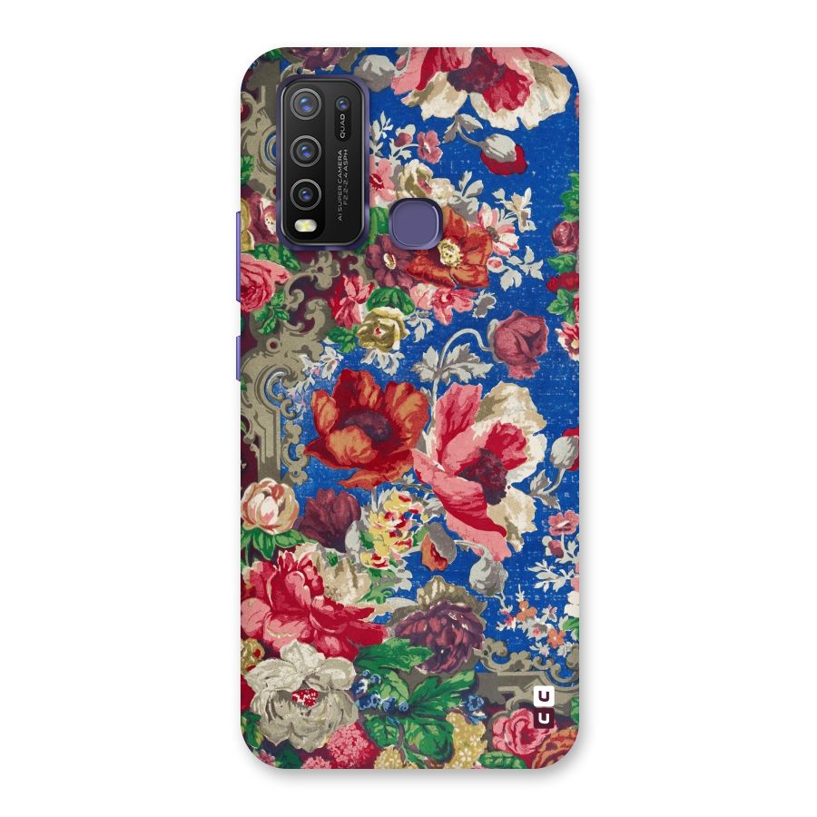Block Printed Flowers Back Case for Vivo Y50