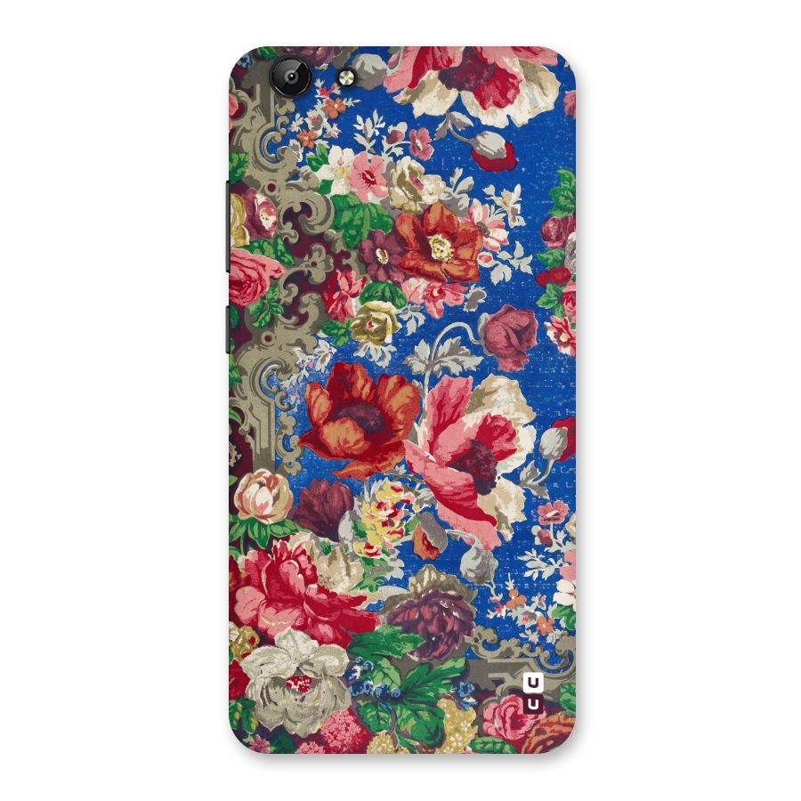 Block Printed Flowers Back Case for Vivo Y69