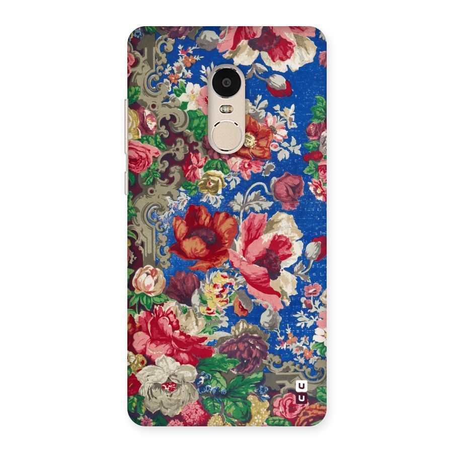 Block Printed Flowers Back Case for Xiaomi Redmi Note 4
