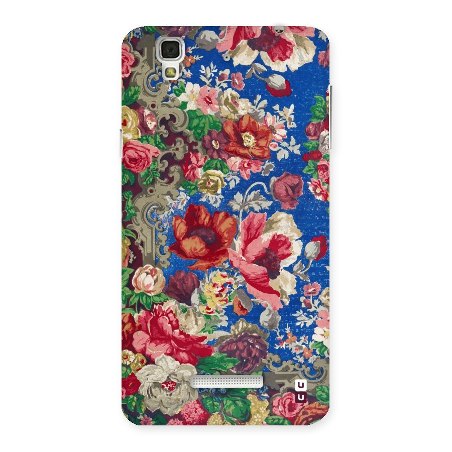 Block Printed Flowers Back Case for YU Yureka Plus