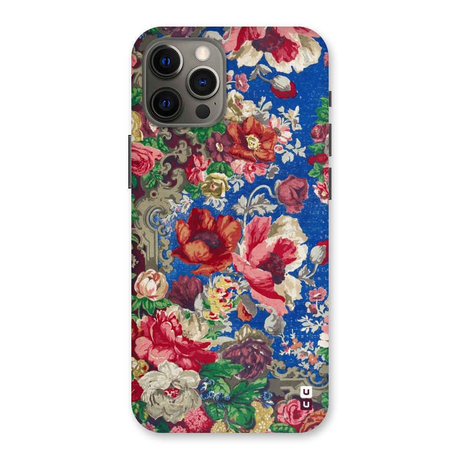 Block Printed Flowers Back Case for iPhone 12 Pro Max
