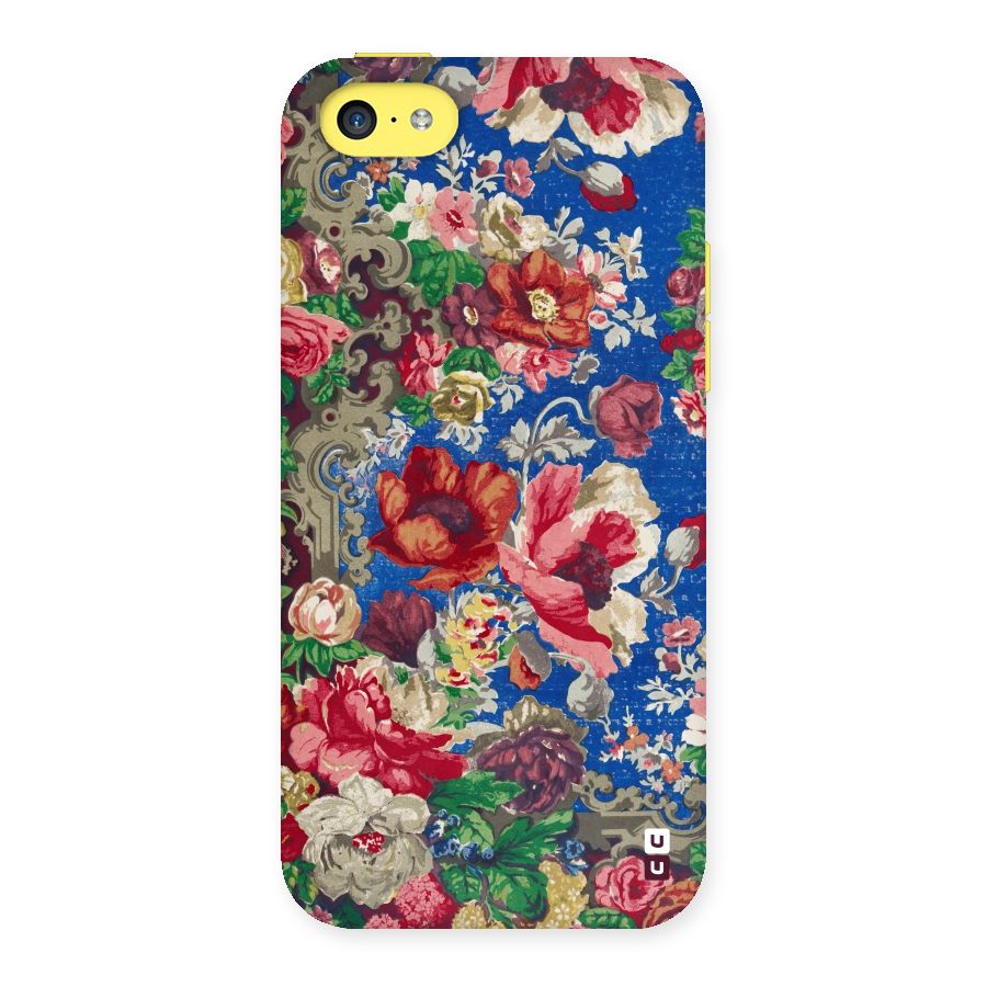Block Printed Flowers Back Case for iPhone 5C