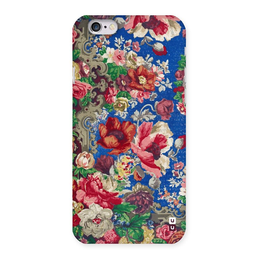 Block Printed Flowers Back Case for iPhone 6 6S