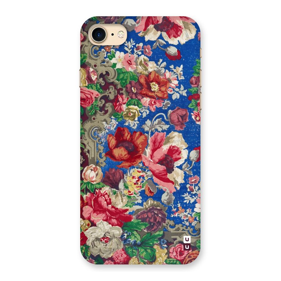 Block Printed Flowers Back Case for iPhone 7