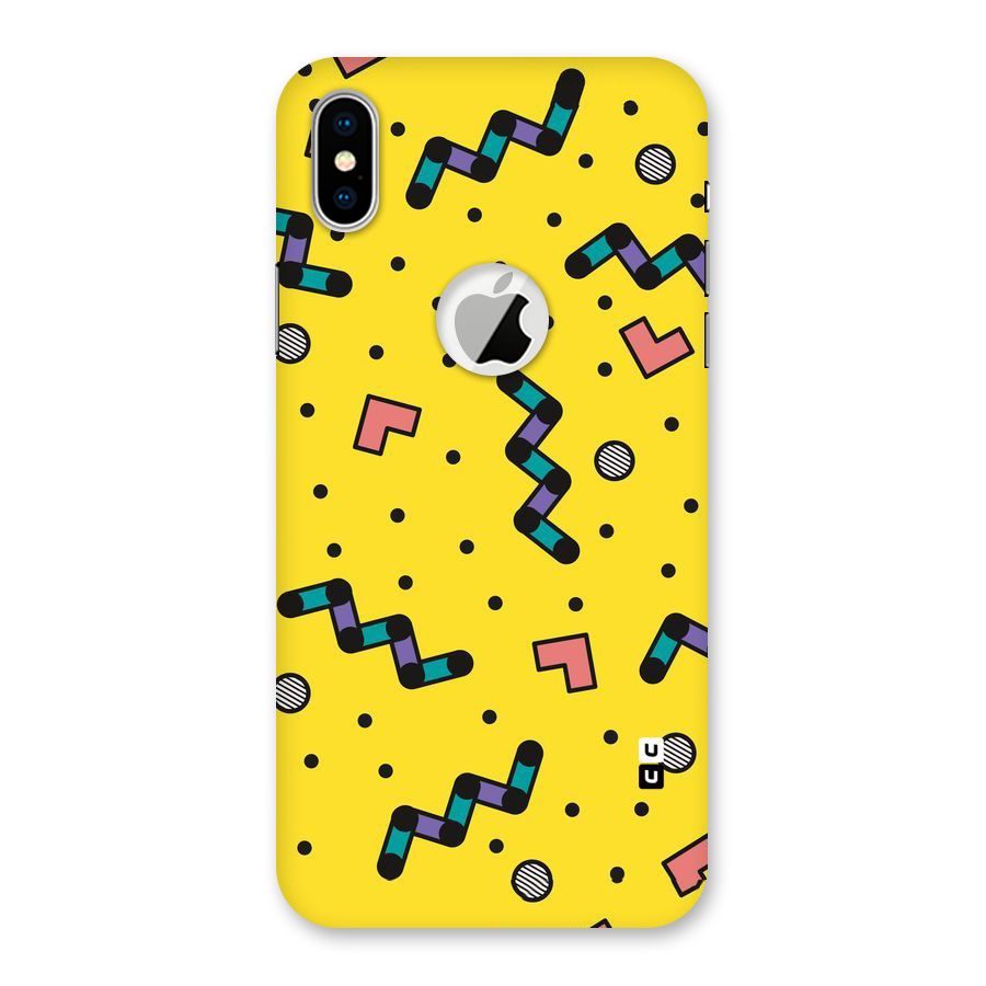 Block Shades Back Case for iPhone X Logo Cut