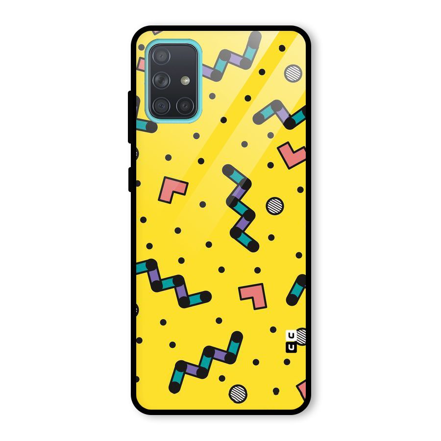 Block Shades Glass Back Case for Galaxy A71