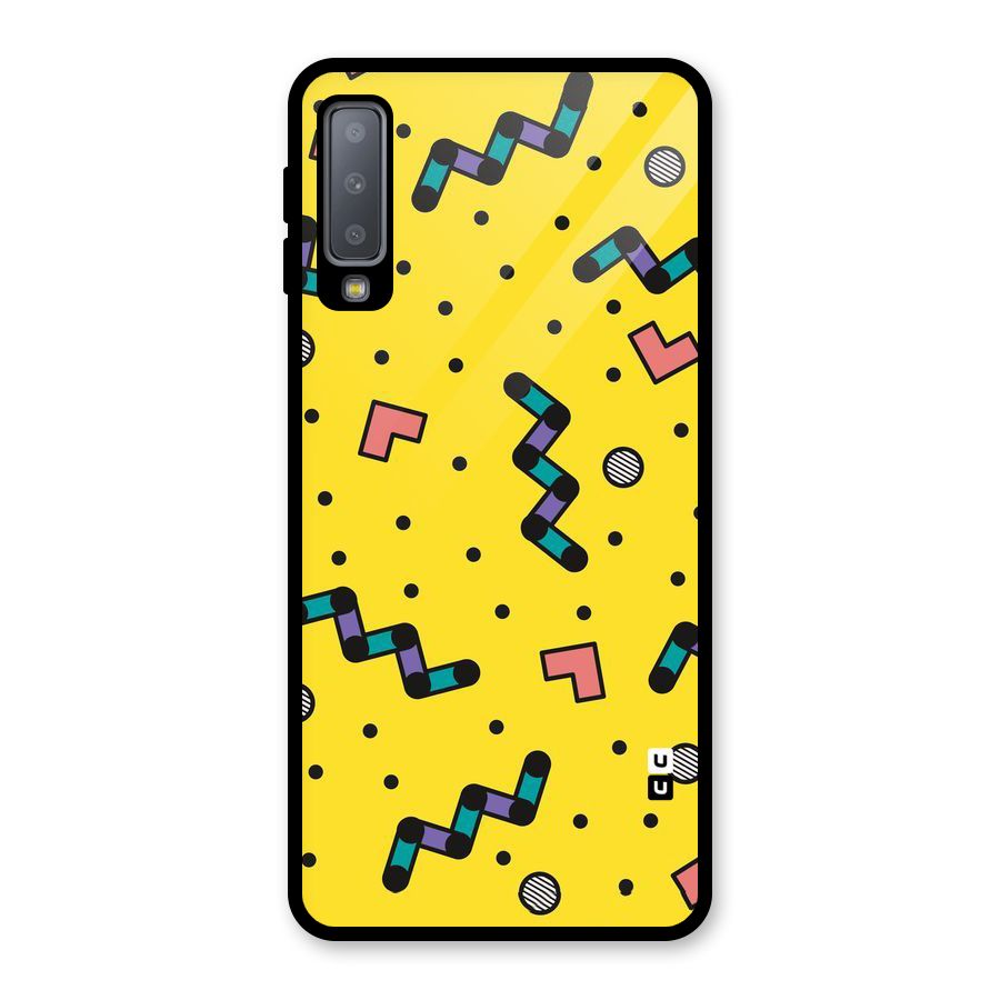 Block Shades Glass Back Case for Galaxy A7 (2018)