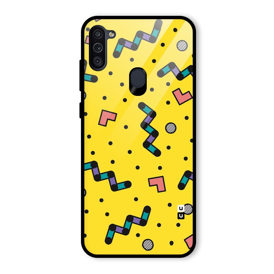 Block Shades Glass Back Case for Galaxy M11