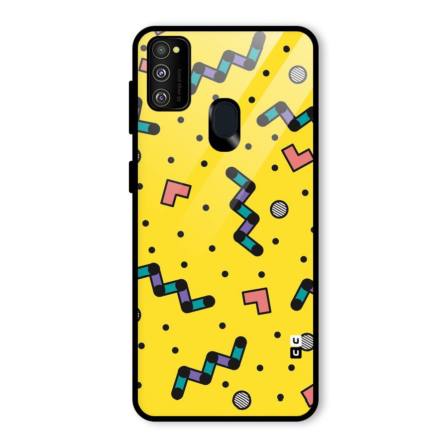 Block Shades Glass Back Case for Galaxy M30s