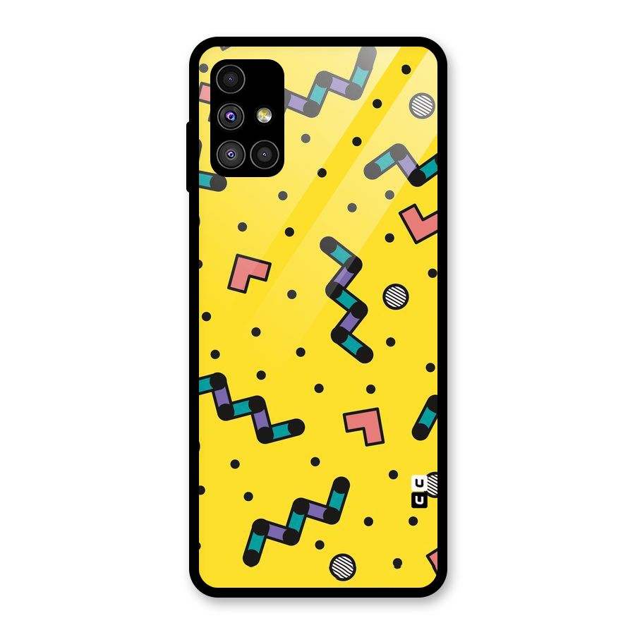 Block Shades Glass Back Case for Galaxy M51
