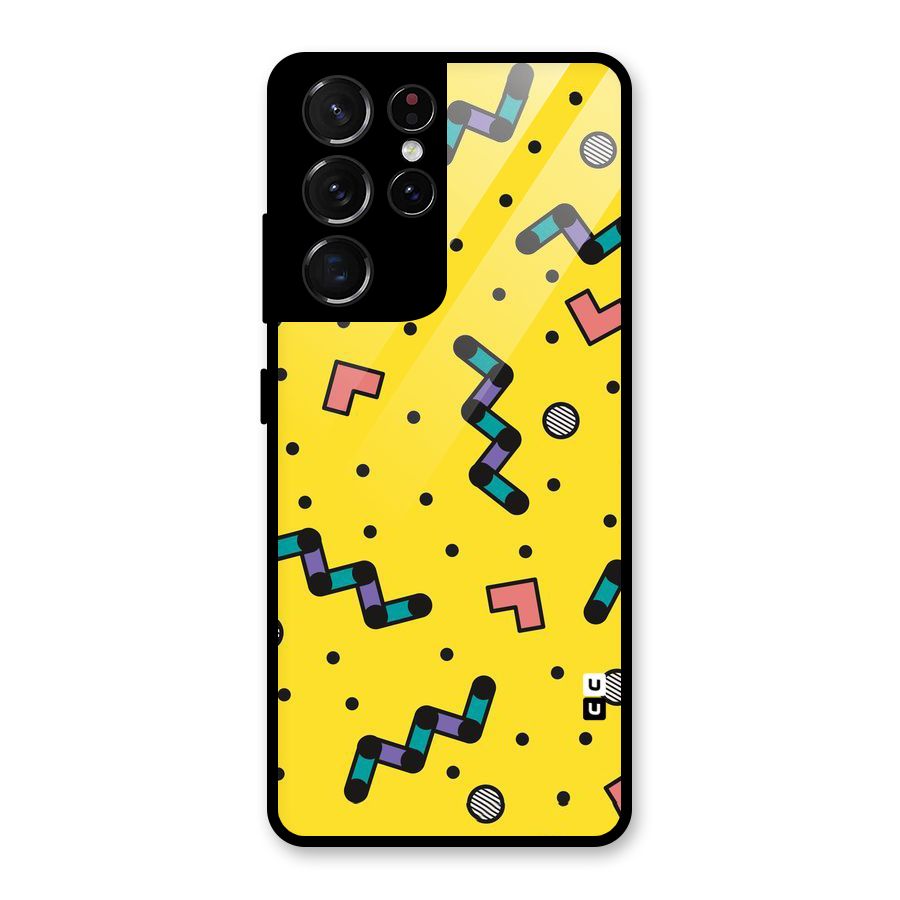Block Shades Glass Back Case for Galaxy S21 Ultra 5G