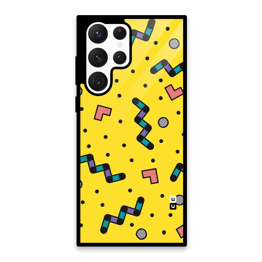 Block Shades Glass Back Case for Galaxy S22 Ultra 5G