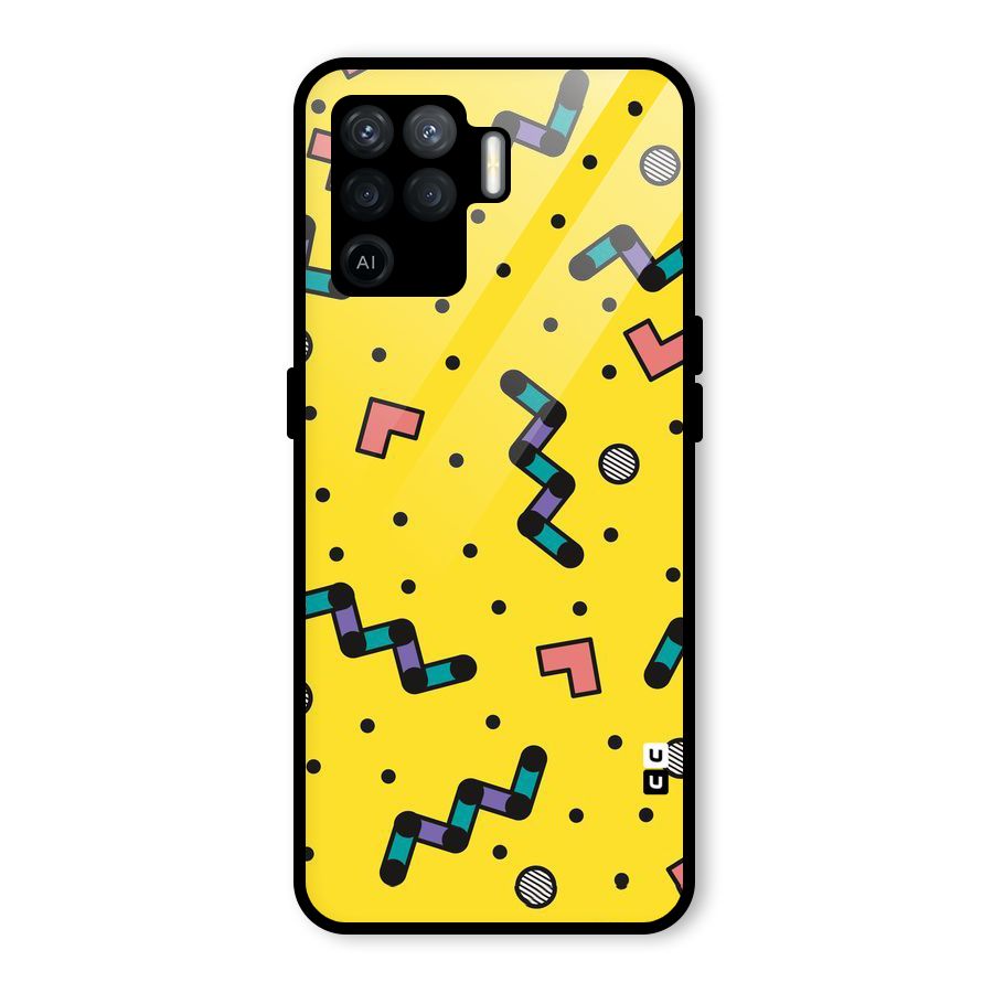 Block Shades Glass Back Case for Oppo F19 Pro