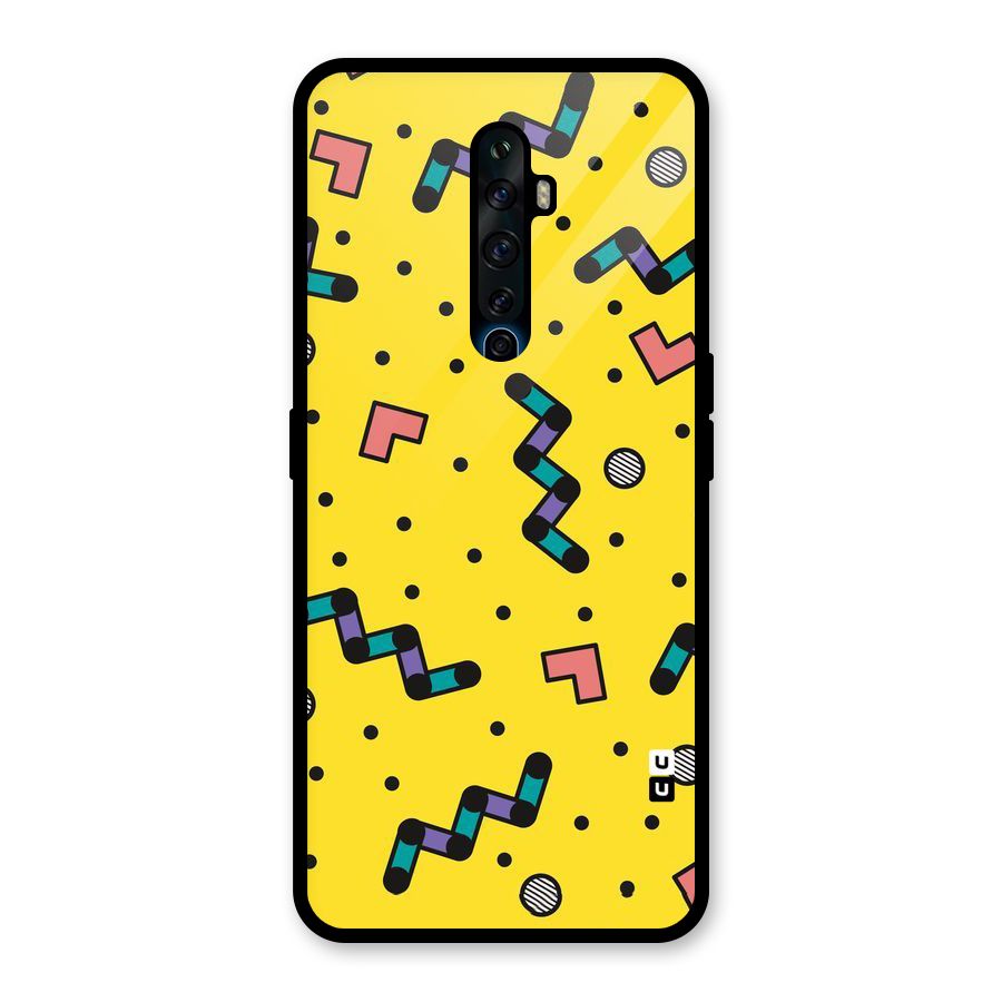 Block Shades Glass Back Case for Oppo Reno2 F