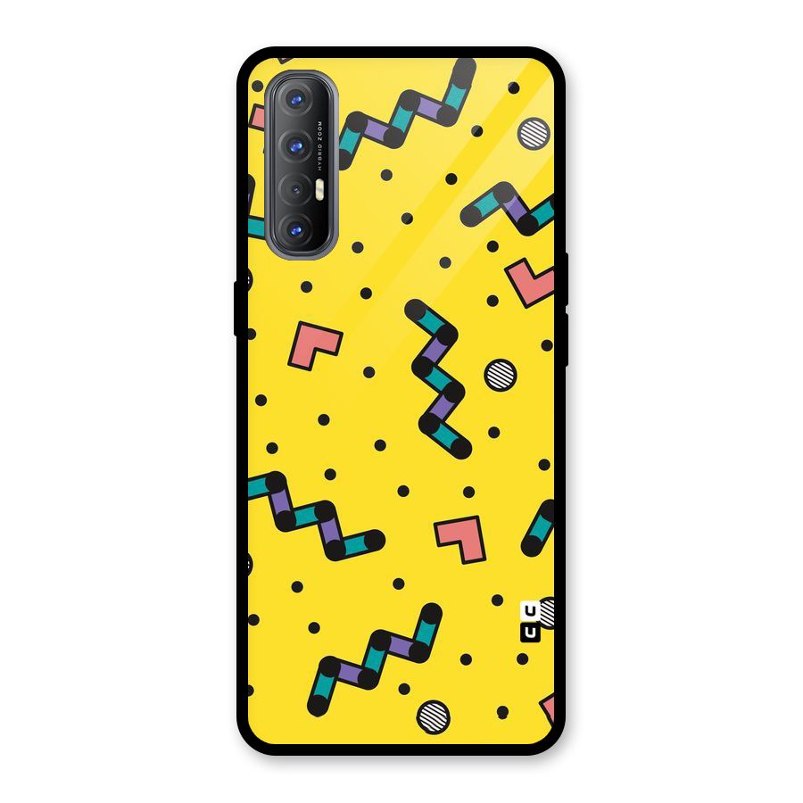 Block Shades Glass Back Case for Oppo Reno3 Pro