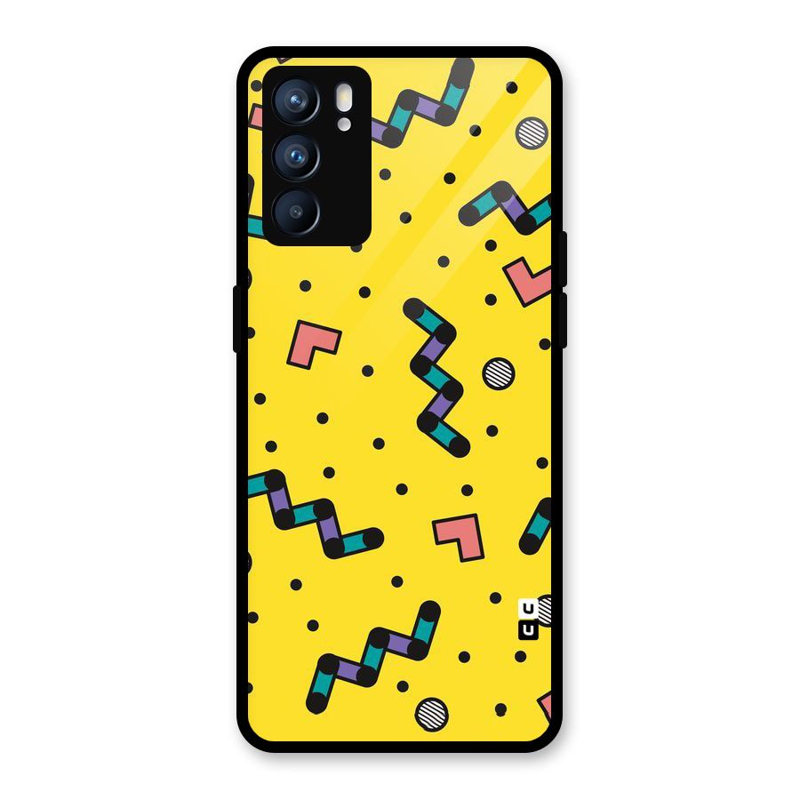 Block Shades Glass Back Case for Oppo Reno6 5G