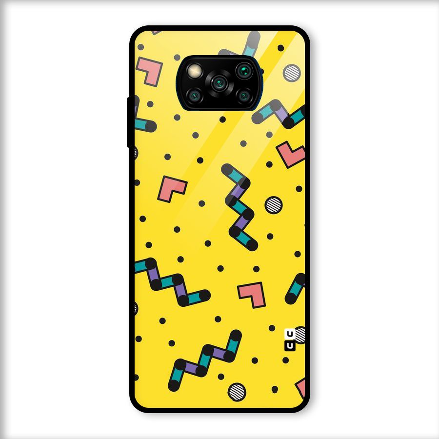 Block Shades Glass Back Case for Poco X3
