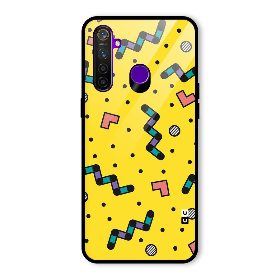 Block Shades Glass Back Case for Realme 5 Pro