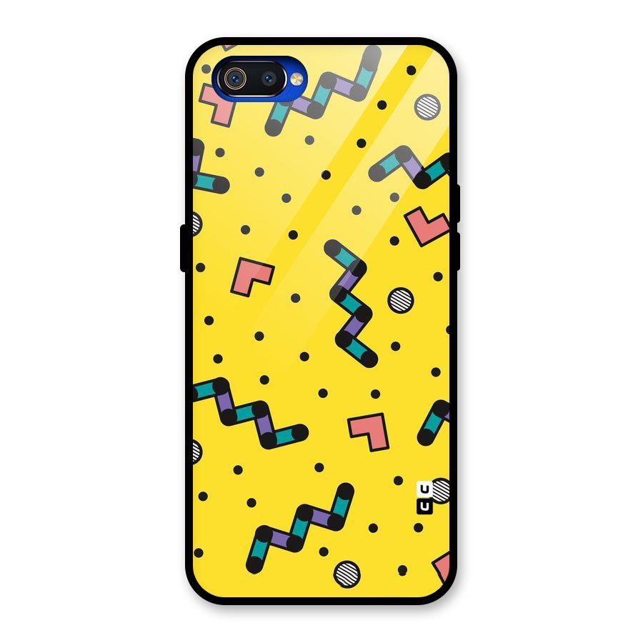 Block Shades Glass Back Case for Realme C2