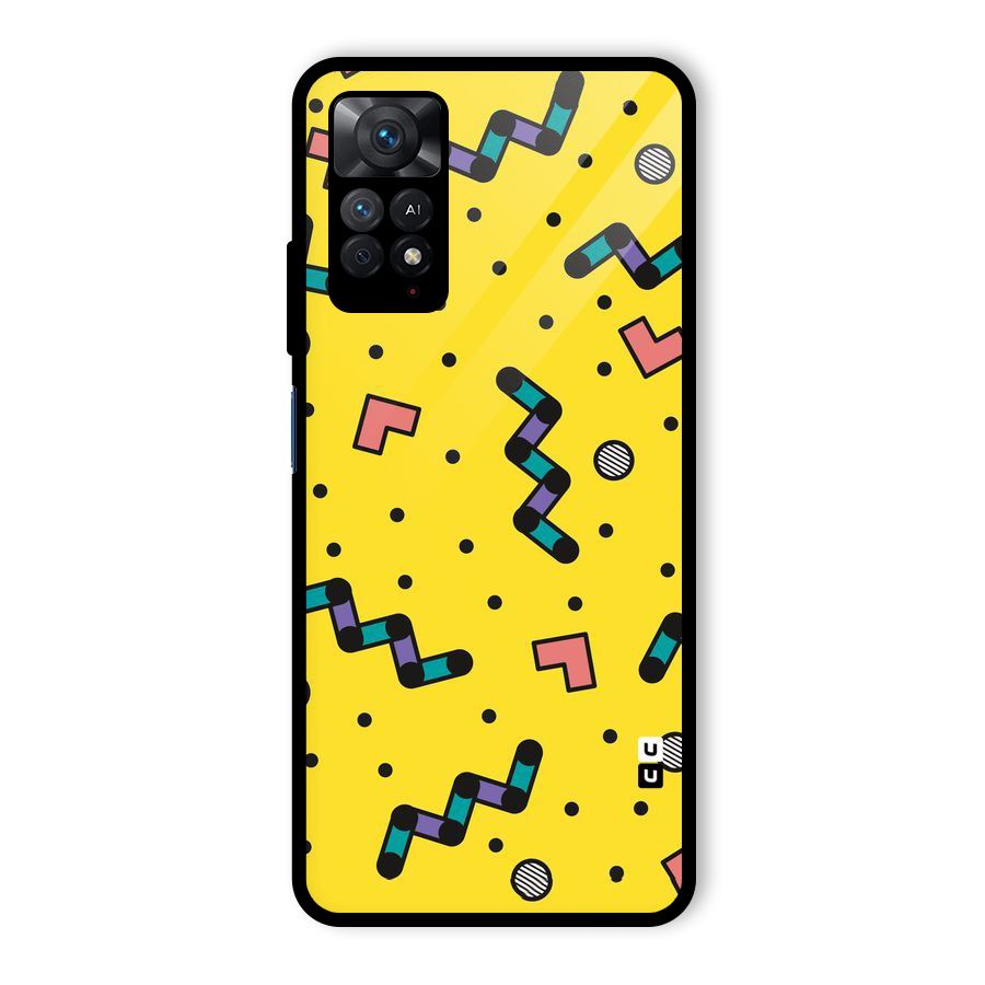 Block Shades Glass Back Case for Redmi Note 11 Pro