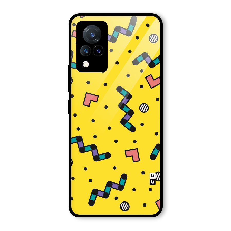 Block Shades Glass Back Case for Vivo V21 5G