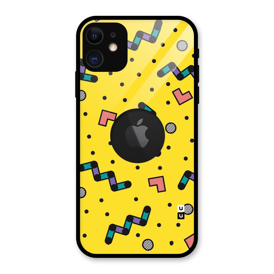 Block Shades Glass Back Case for iPhone 11 Logo Cut