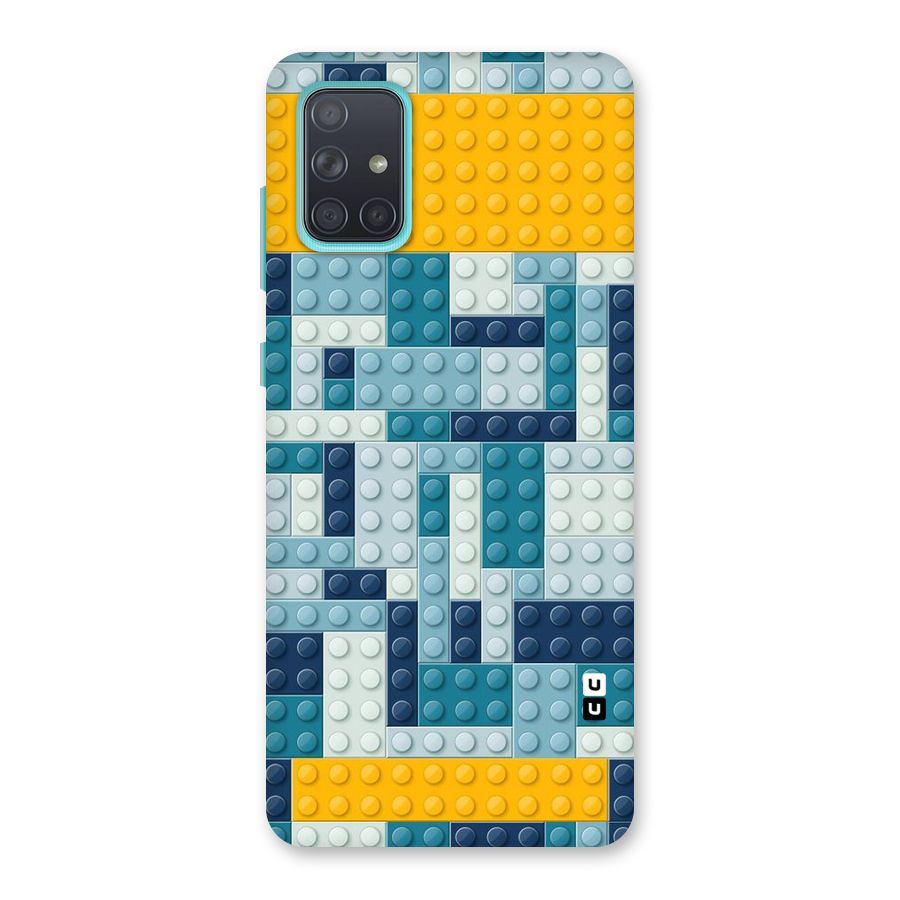 Blocks Blues Back Case for Galaxy A71