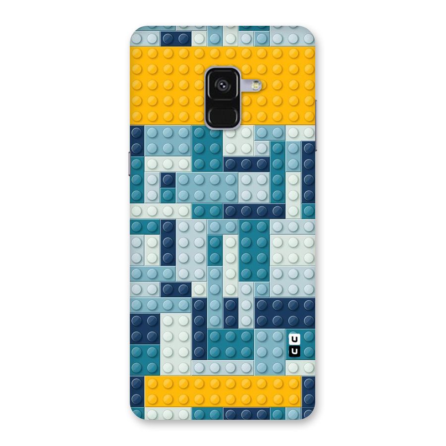 Blocks Blues Back Case for Galaxy A8 Plus
