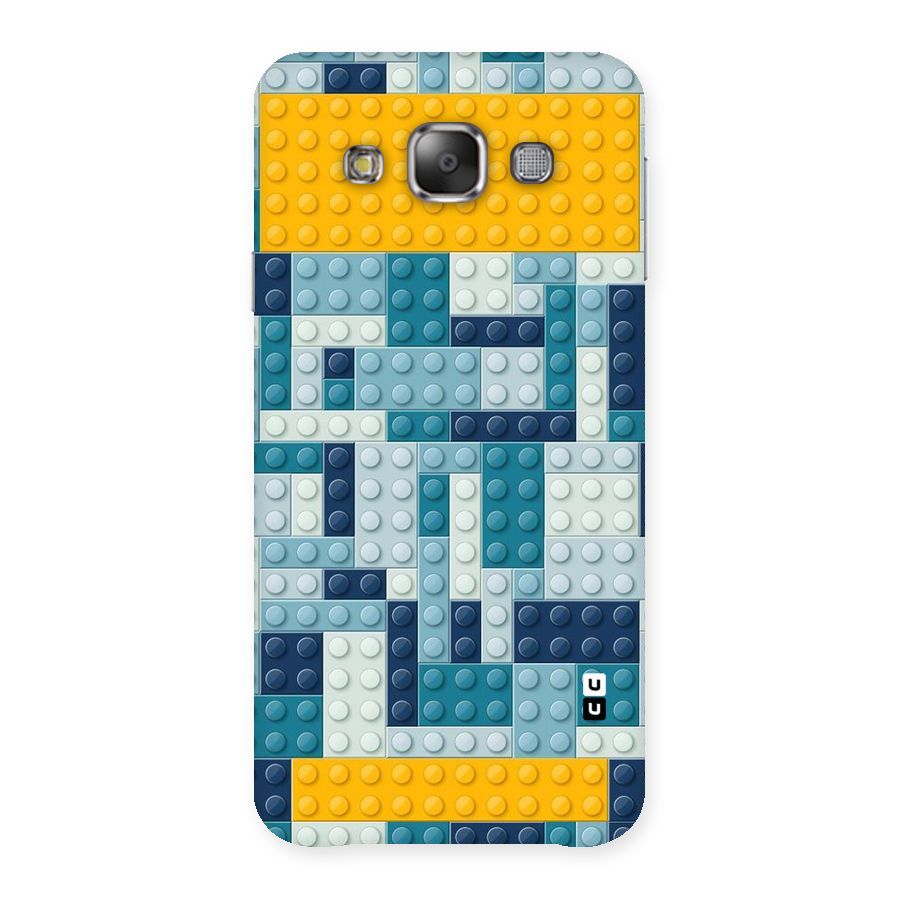 Blocks Blues Back Case for Galaxy E7