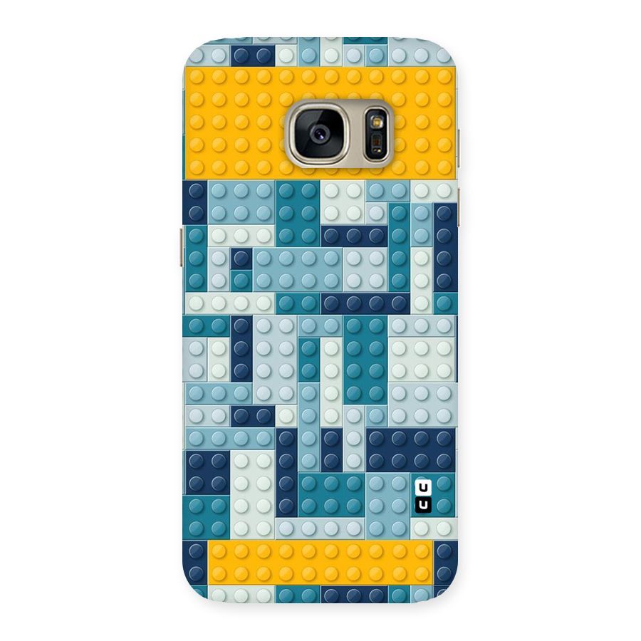 Blocks Blues Back Case for Galaxy S7