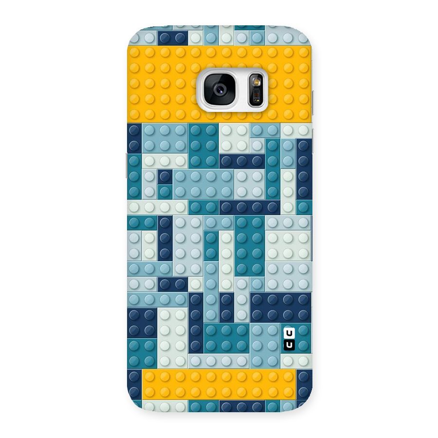 Blocks Blues Back Case for Galaxy S7 Edge