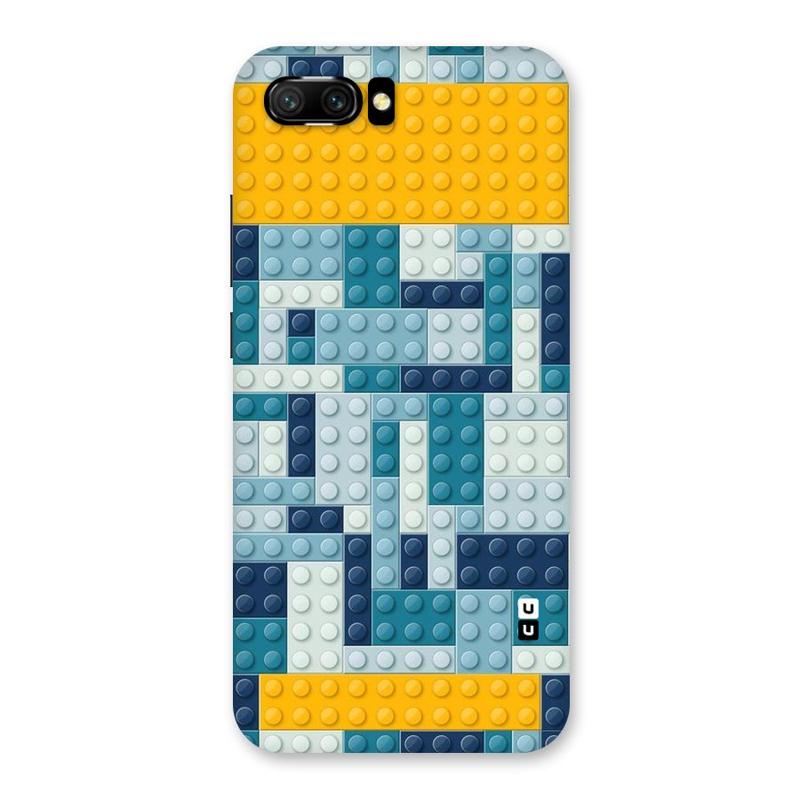 Blocks Blues Back Case for Honor 10