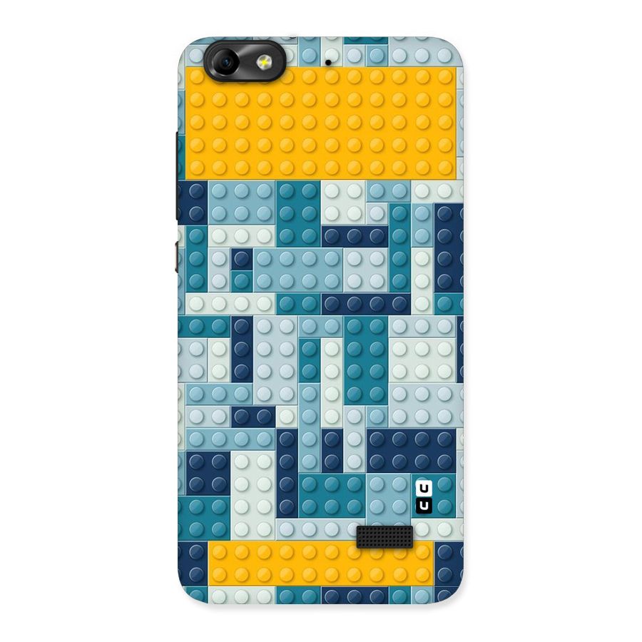 Blocks Blues Back Case for Honor 4C