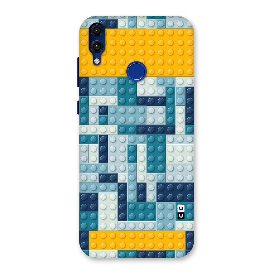 Blocks Blues Back Case for Honor 8C