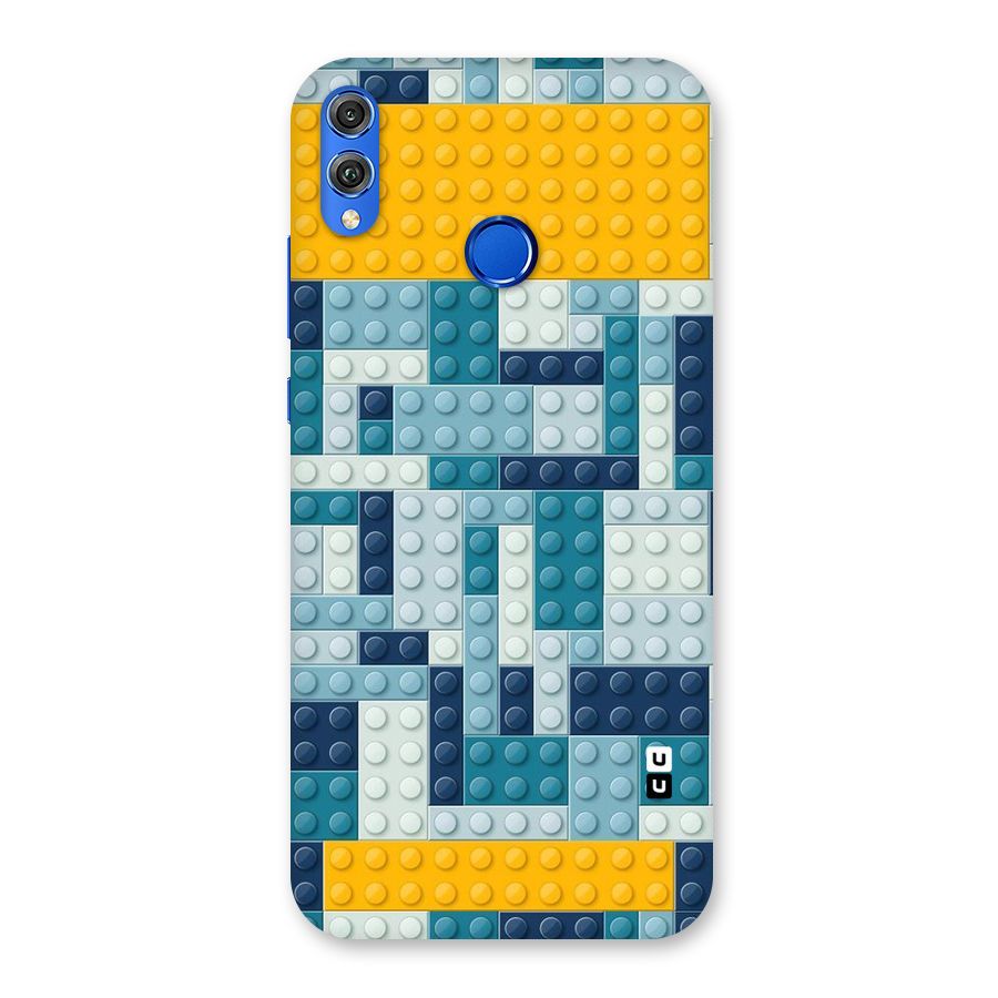 Blocks Blues Back Case for Honor 8X