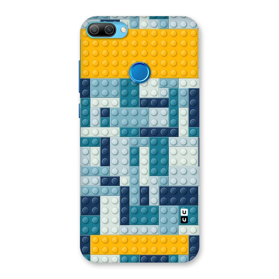Blocks Blues Back Case for Honor 9N