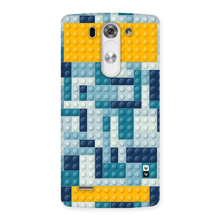 Blocks Blues Back Case for LG G3 Beat