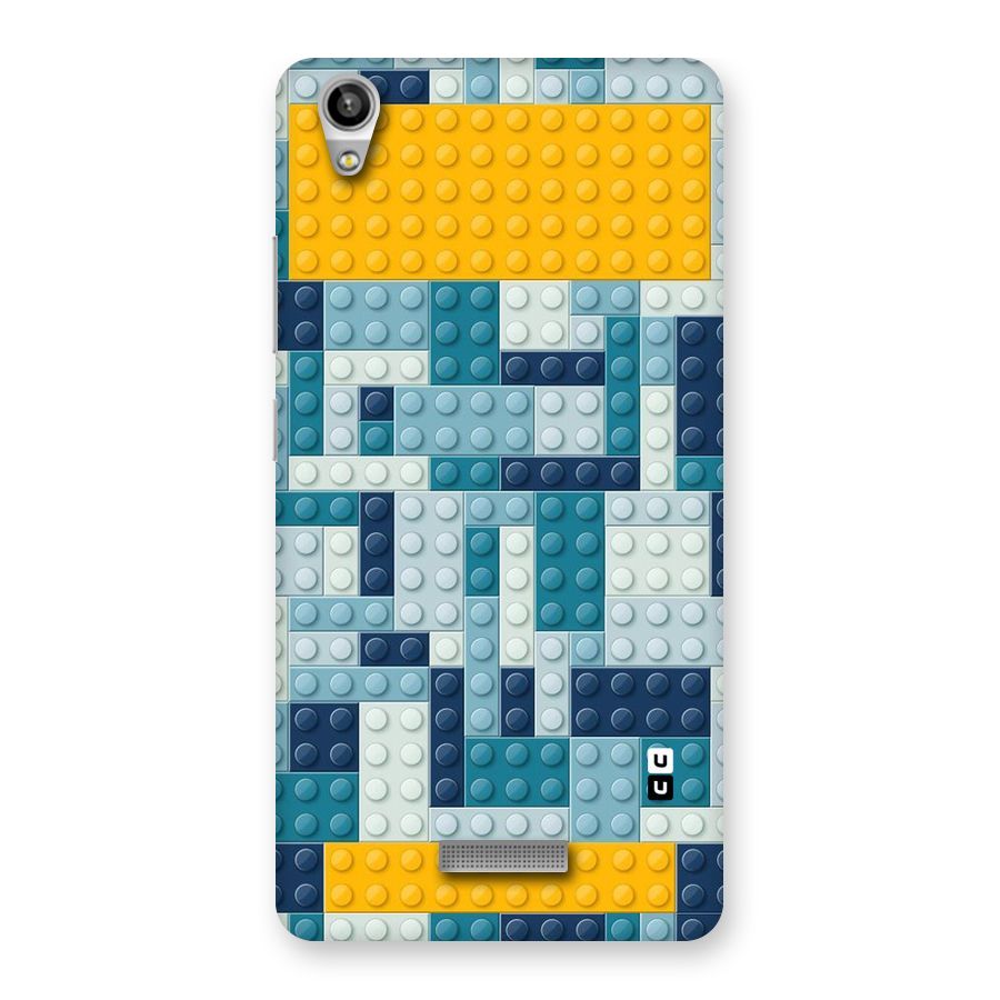 Blocks Blues Back Case for Lava-Pixel-V1