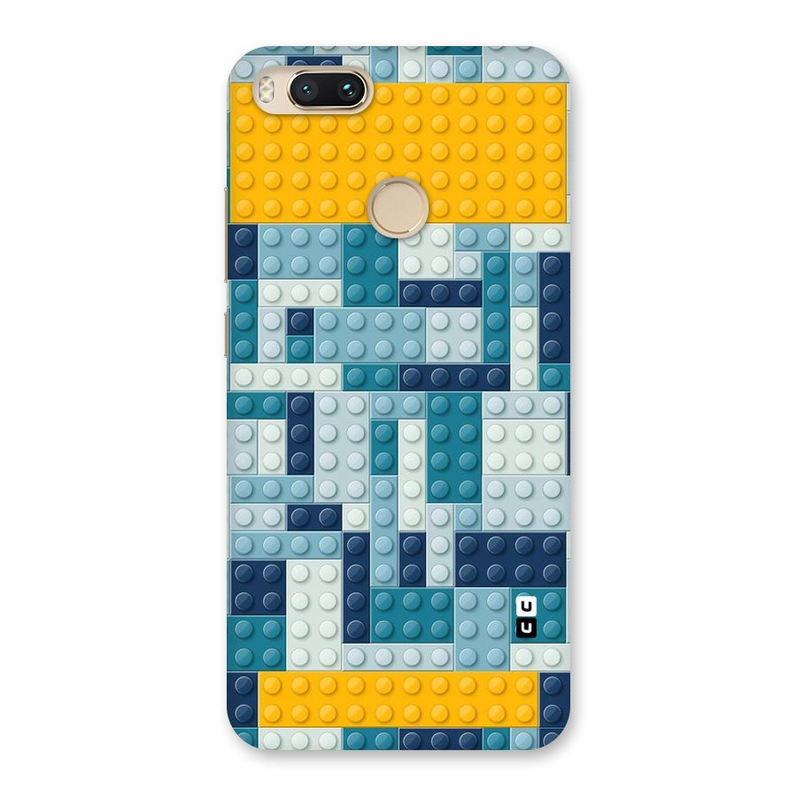 Blocks Blues Back Case for Mi A1