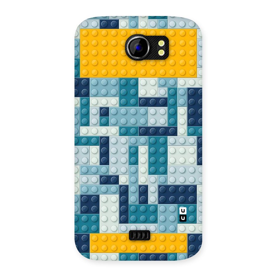 Blocks Blues Back Case for Micromax Canvas 2 A110