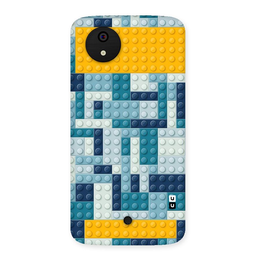 Blocks Blues Back Case for Micromax Canvas A1