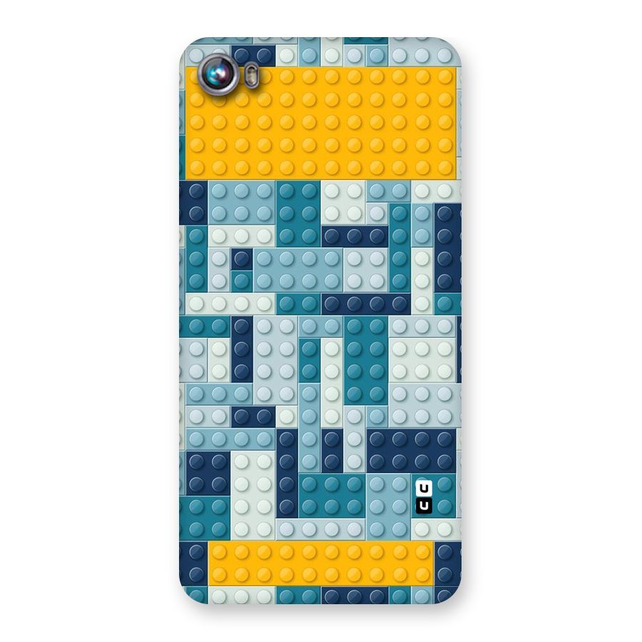 Blocks Blues Back Case for Micromax Canvas Fire 4 A107
