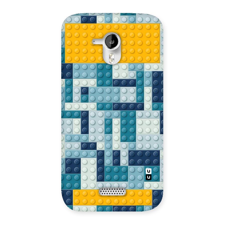 Blocks Blues Back Case for Micromax Canvas HD A116