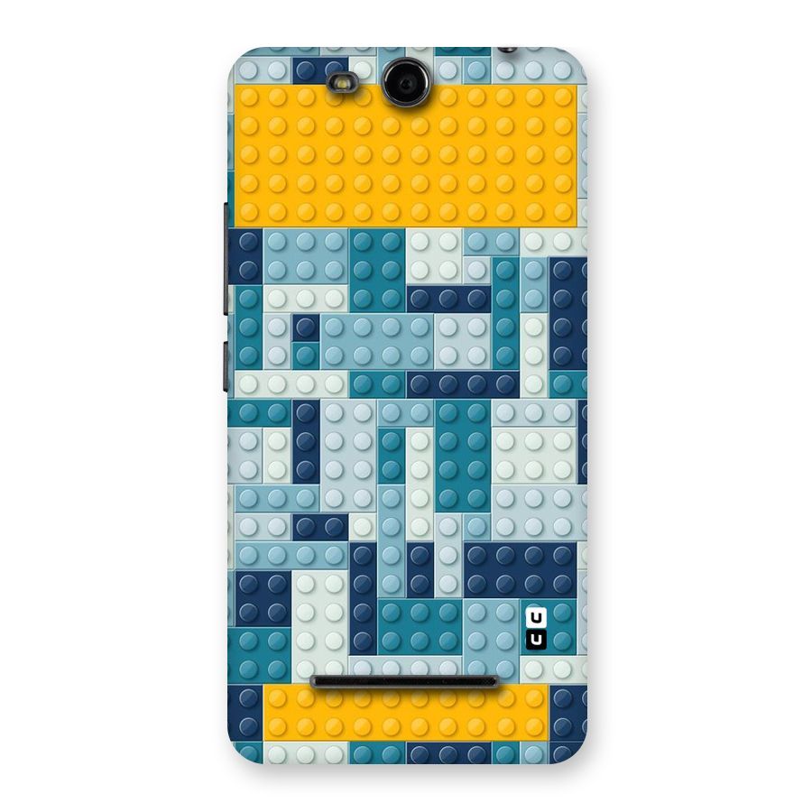 Blocks Blues Back Case for Micromax Canvas Juice 3 Q392