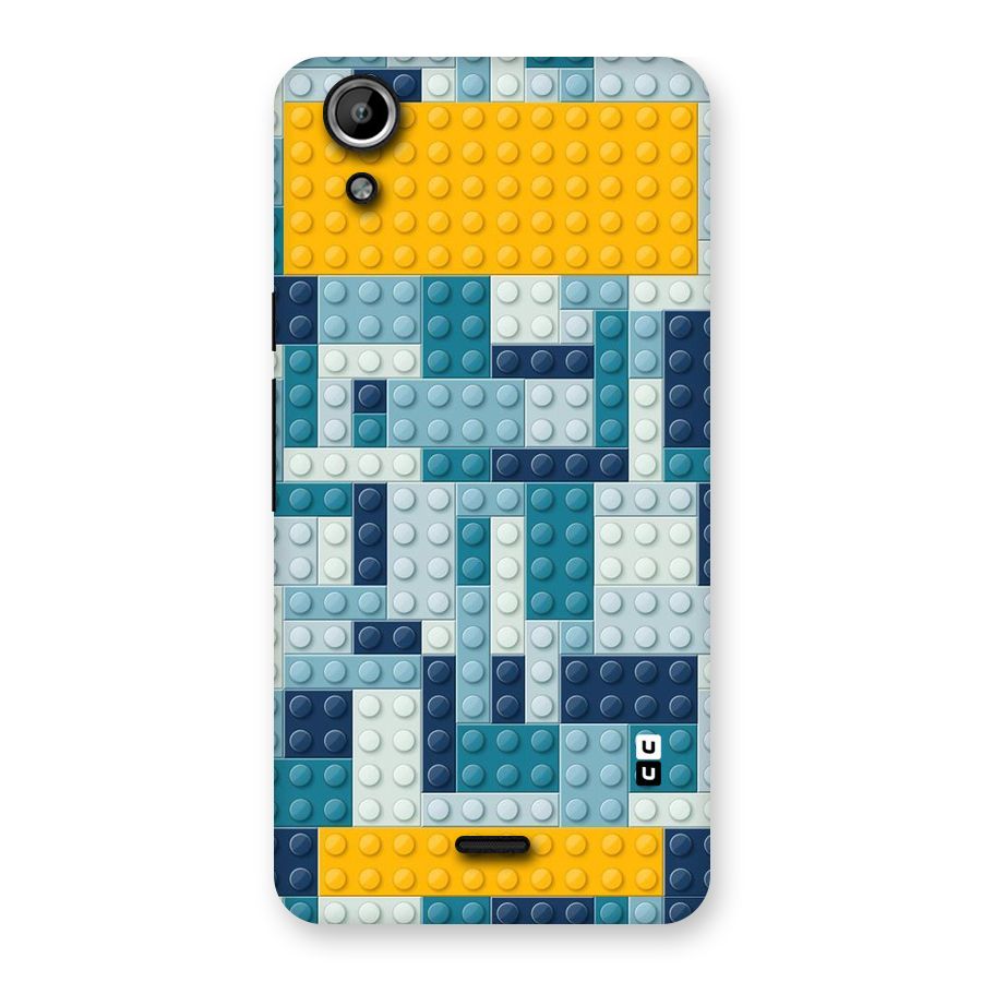 Blocks Blues Back Case for Micromax Canvas Selfie Lens Q345